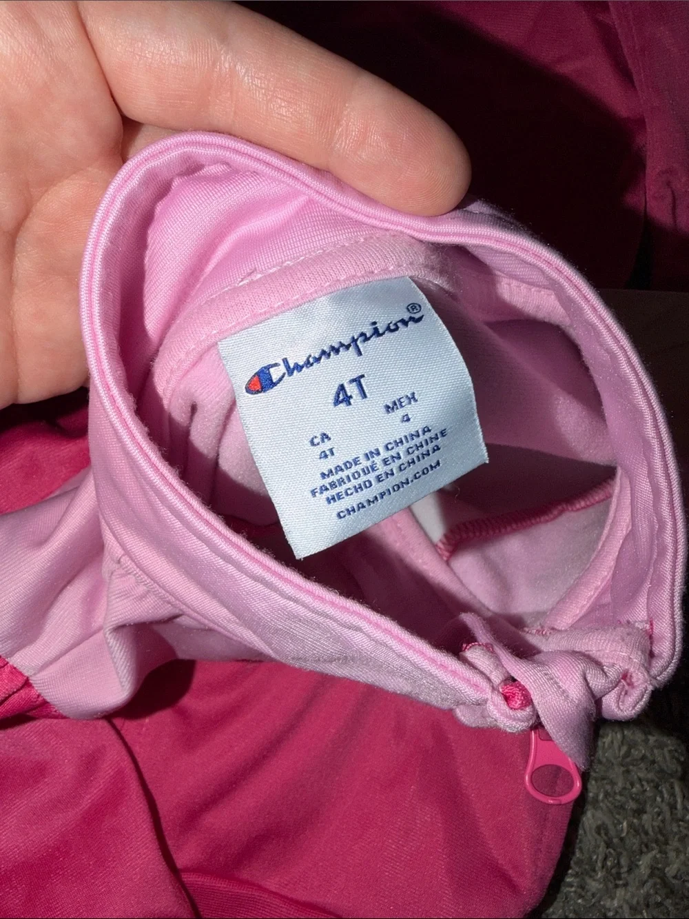 Champion Hot Pink & Light Pink Colorblock Tracksuit Set